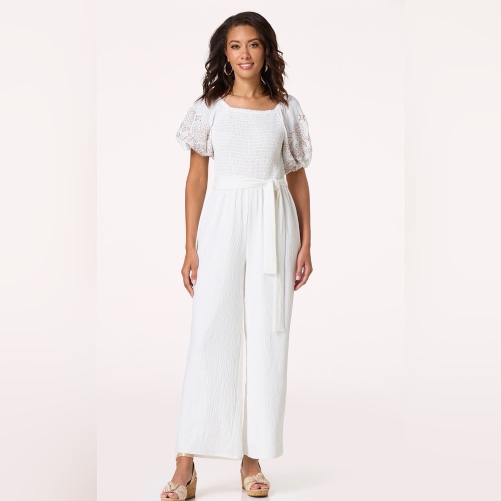 Elegant White Jumpsuit NWOT